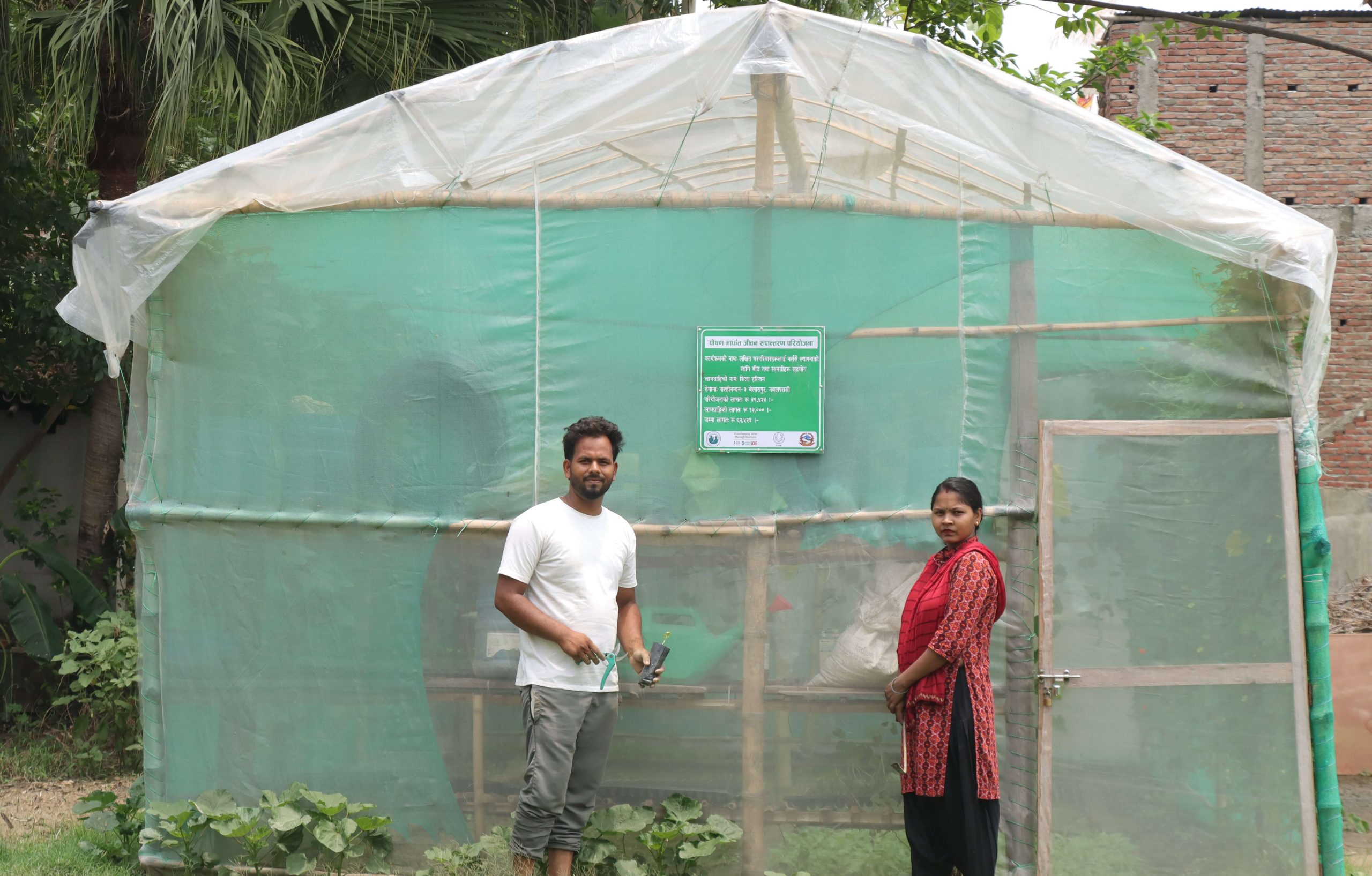 Bhola Harijan and Shila Harijan in their Nursery_Palhinandan